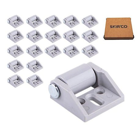 Skir'co - 1 - Förpackning med 20 små möbelhjul 5 mm i gummi, icke roterande, fasta, ensriktade (20)
