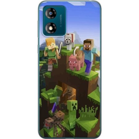 Yhteensopiva Puhelinkuori Motorola Motorola Moto E13 Minecraft