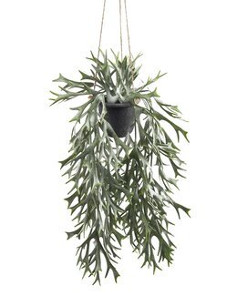 Kunstig Hjortetakbregne 35 cm Grøn