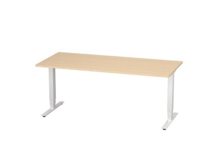 deNord Design Bord höj/sänk Pro 1800x800 björk/vit - Lyreco - Kontorsmöbler och inredning - Bord och hurtsar - Skrivbord - Höj/sänkbar