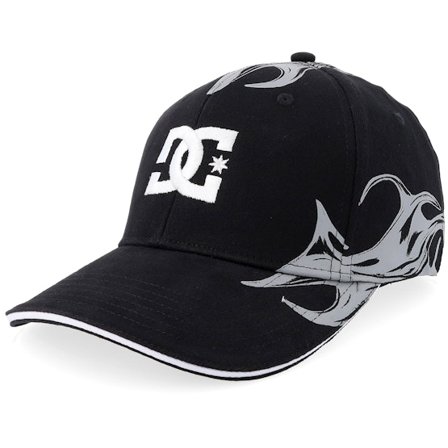 DC - Zwart adjustable Cap - Fuego Cap Black Flexfit @ Hatstore