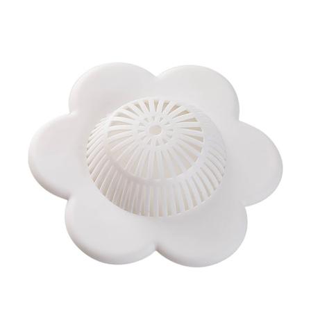 Avloppsskyddsfilter duschavloppshåruppsamlare med sugkopp white