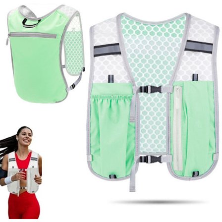 ING Refleksvest, Løpevest, Én Størrelse, Drikkevest, Løpebelysning, Egnet for Løping, Sykling og Terrengløp