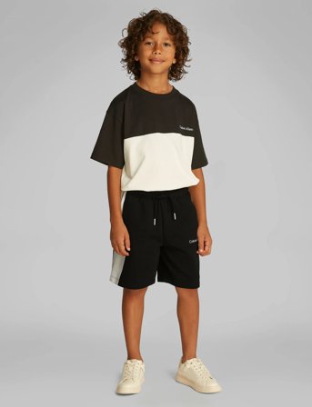 Calvin Klein Color Block Relaxed Shorts - Black - 128