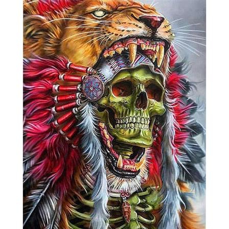 30 x 40 cm, Luurankokuningas Timanttimaalaus Kirjonta Timanttimaalaus Canvas 5d Maalaus Lapsi Aikuinen Strassit Paljon Palapeli Piirustus 