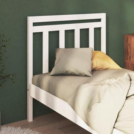 Vidaxl Sänggavel Vit 95x4x100 Cm Massiv Furu Vit
