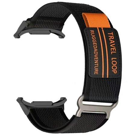 Samsung Galaxy Watch Ultra 47mm Klockarmband Justerbart Nylonarmband med ögla - Stjärnljus + Svart