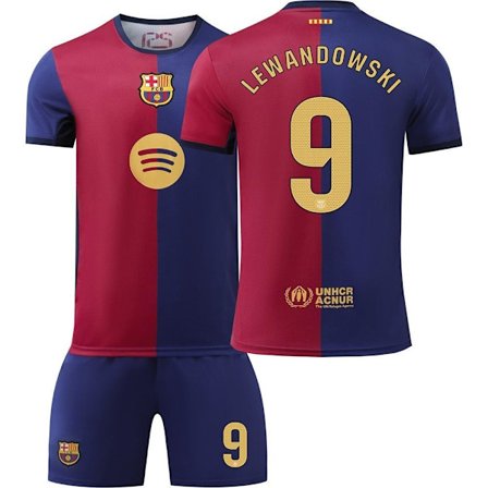 fotballdrakt fotballklær barn FC Barcelona Hjemmedrakt Lewandow