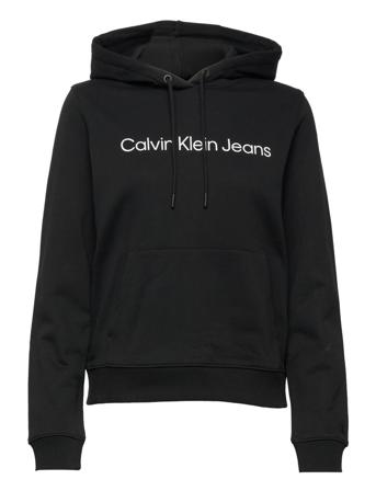 Core Institutional Logo Hoodie Hettegenser Genser Svart Calvin Klein Jeans