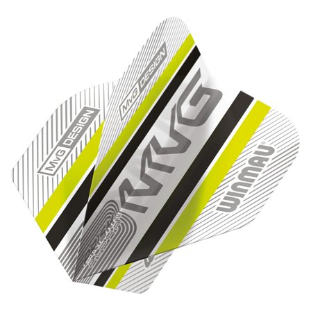 Winmau MVG Flights Alpha 85% Prism Standard 100 Micron 3 Sets Dart Flights Accessories Translucent Design Yellow Black White