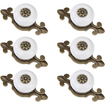 Runde Dørknapper Vintage Skuffeknapper Skuffetræk Håndtag med Skruer til Skabe Skrivebord Natbord Bogreol Møbel 6