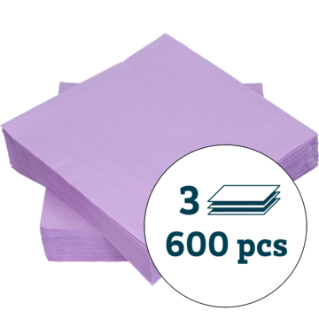 Serviett 3-lags Lilla 40x40cm