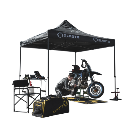Varikkoteltta XLMOTO Easy-Up 3x3m Ilman Seiniä Musta