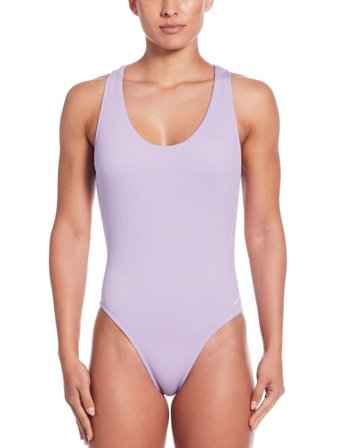 NIKE SWIM Nike Elevated Essential Pucker Crossback One Piece - Purple - S