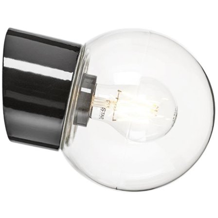 Ifö Electric 6044-510-16 Väggarmatur klar, sned, IP54 Svart, Belysning