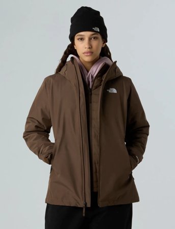 The North Face W Carto Mono Triclimate Hooded Jacket - Brown - XS