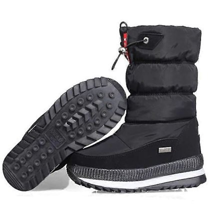 Varmforede vinterstøvler til kvinder med tyk sål, vandtætte komfortable snestøvler -lingling}