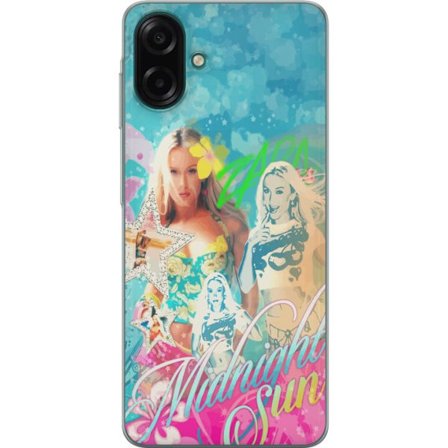 Yhteensopiva Puhelinkuori Samsung Galaxy A07 4G Seikkailumaailma Steve, Creeper ja eläimillä värikkäässä palikkagrafiikassa