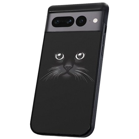 Google Pixel 7A - Deksel/Mobildeksel Svart Katt