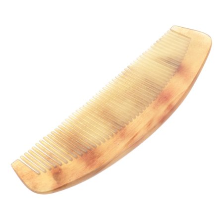 Naturlig hornkam, antistatisk, bærbar hårbørste, forebygger hårtap for kvinner (15 cm)