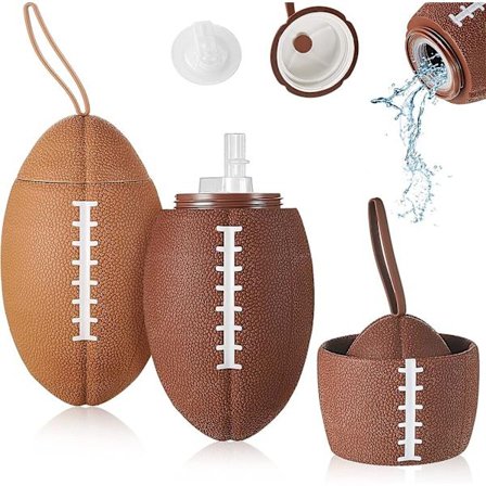 2-pack amerikansk fotboll vattenflaska hopfällbar sport vattenflaska stöttålig och läcksäker