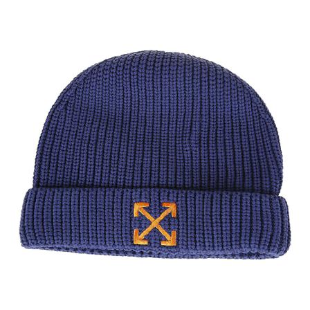 Off White, Beanies Blauw, Heren, Maat:M