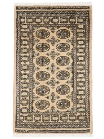 Handgeknüpft Pakistan Buchara 2Ply 80X128 Wollteppich Orange/Braun Klein