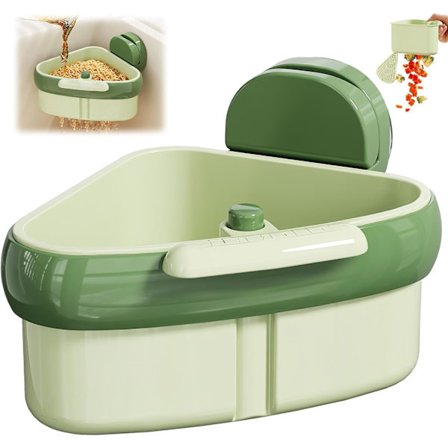 Päivitetty 2025 keittiön tiskialtaan kulmasuodatin - Vihreä monitoiminen ruokajätteen kerääjä automaattisella paina-ja-tyhjennä -toiminnolla ja S