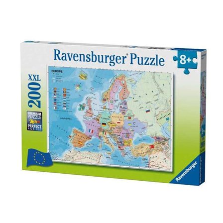 Puzzle 200 st. Karta över Europa
