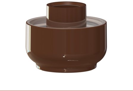 Ifö OHM 100 Armatursockel rak, IP44, E27 Brun, Belysning