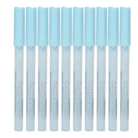 10 stk. 1100M akrylmarkører, ikke-giftige akvarelpenne til DIY-maling på sten, keramik, glas, træ og lærred (himmelblå)