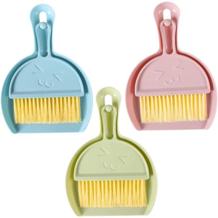 Børste Sæt Skrivebords Tastatur Rengøringsbørste Lille Fejeblad til Kontor