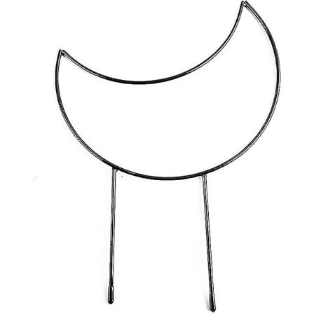 Järn Trädgårds Växtstöd Metall Rund Hjärta Stjärna Måne Forma Stake Stativ Krukväxt Klätterställ (svart) 1st