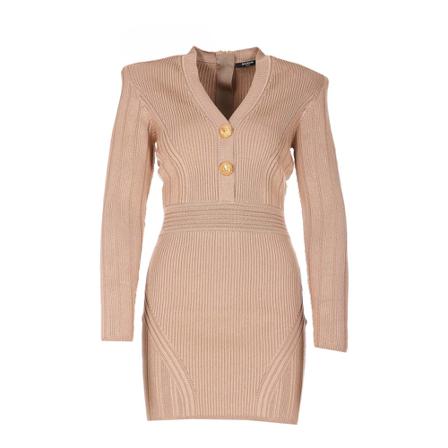 Balmain Short Dresses , Bruin , Dames , Maat: 4XS Casual jurken