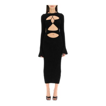 Andrea Adamo Maxi Kjole Sort, Dame