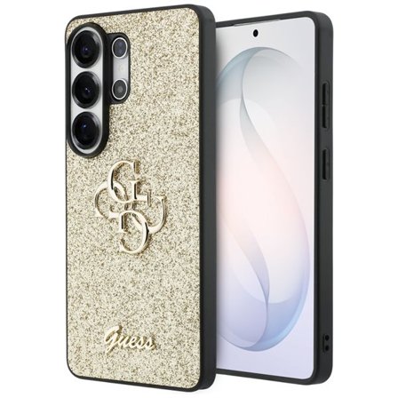 Guess Fast Glitter Big 4G Metal Logo fodral för Samsung Galaxy S26 Ultra - guld