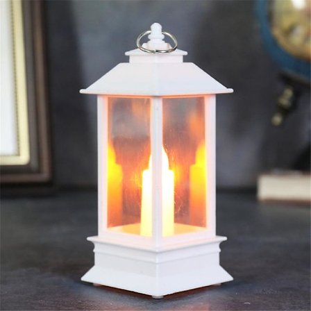 Svart Dekorativ Ljuslykta, Dekorativ Metall Ljusstake Med Härdat Glas (vit)