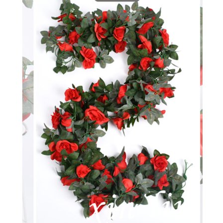 2-pack (4,5 meter) Konstgjorda Rosor Rankor Blommor Konstgjorda Blommor Vi