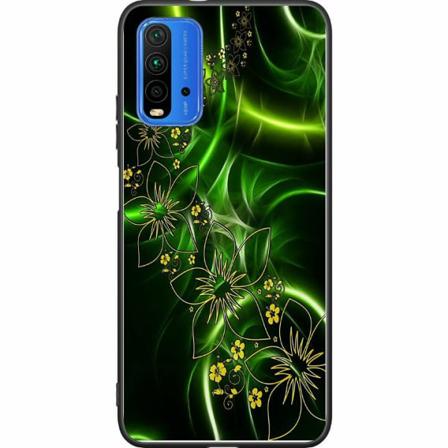 Xiaomi Redmi 9t Svart Skal Blommor