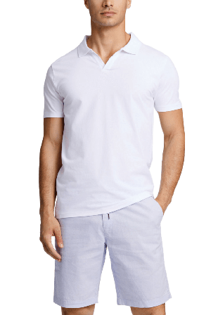 Lindbergh Stretch polo shirt S/S Överdelar Herr Vit XL