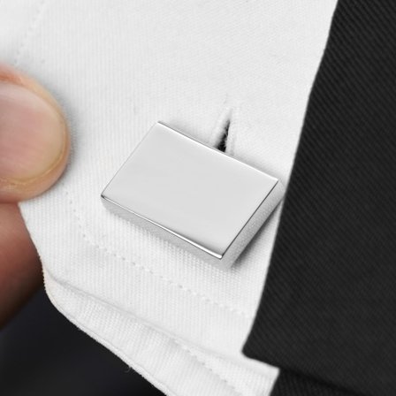 Hopeanväriset käänteiset kalvosinnapit for Men