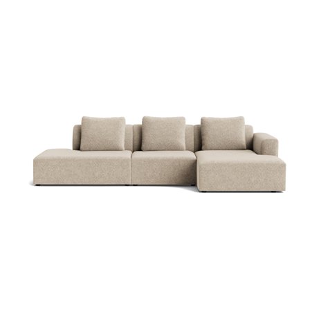 Como Chaiselongue-Sofa, rechts | Open End in Anthology Beige, zeitloses Design, handgefertigt in Europa, hochwertige Qualität, 83cm Höhe