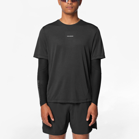 Salomon - Men's T-shirt Shkout Core Ss Tee M - Deep Black