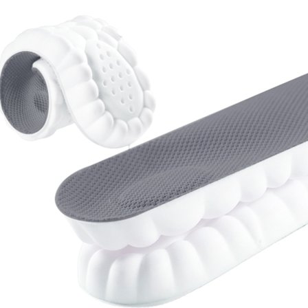 INF 4D Erittäin pehmeät hengittävät pohjalliset – Mukavat kenkäpehmusteet miehille ja naisille, harmaa, koko 41–42