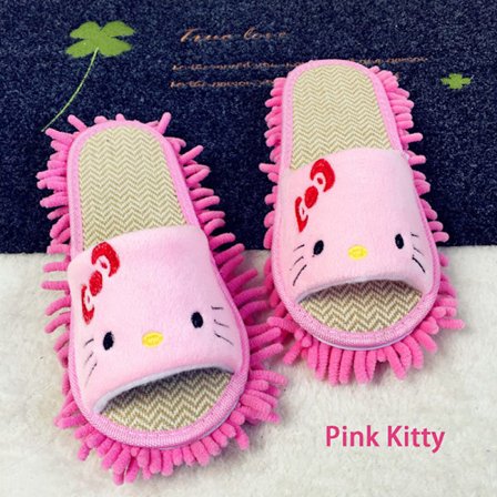 Sarjakuva Dog Lazy Mop Tossut Unisex Microfiber Cleaning Floor