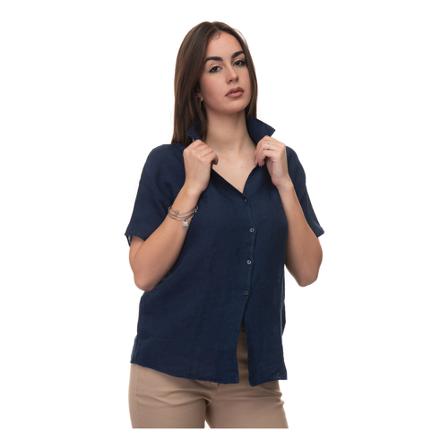 Fay, Linen shirt Niebieski, Kobieta, Rozmiar: M