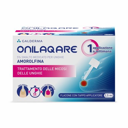 Onilaqare Smalto Medicato Unghie Flacone 2,5ml 5% Con Tappo