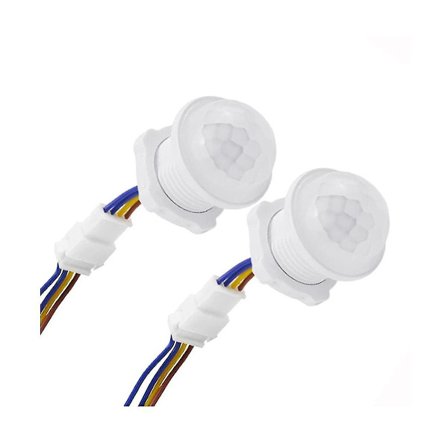 2kpl Liiketunnistimella Varustettu Kytkimet 110-220v PIR-Sensori Älykäs Tunnistus Ajastimen Viive Säädettävissä Infrapunainen (ZYH)