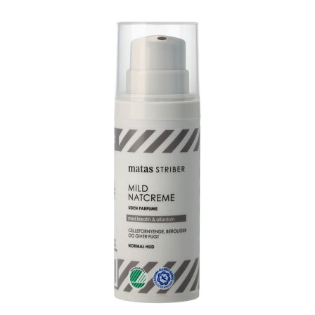 Matas Striber Mild Natcreme til Normal Hud Uden Parfume 50 ml, Skincare, Ansigtspleje, Natcreme