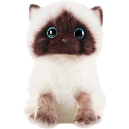 SBSGV Kosete Emulasjon Siamese Katt Kosedyr Leke Putepute Dukke, Siamese Katt Plysjleker Beste Bursdag Jule Fiesta Flotte Gaver (8" /20cm)
